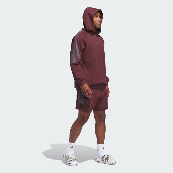 Burgundy adidas Basketball Spacer Hoodie (Gender Neutral)