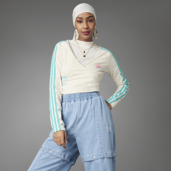 adidas Originals Warped Top - Beige | Free Shipping with adiClub