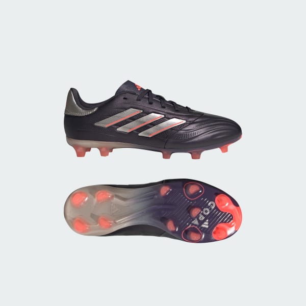 Adidas Copa Pure 2 Elite Firm Ground Cleats Kids Kids Aurora Black Platinum Metallic Turbo 13.5K