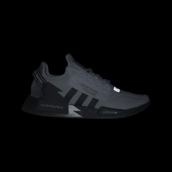 Weiss NMD_R1 V2 Schuh