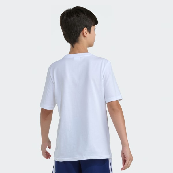 White SS SOCCER DRIP TEE