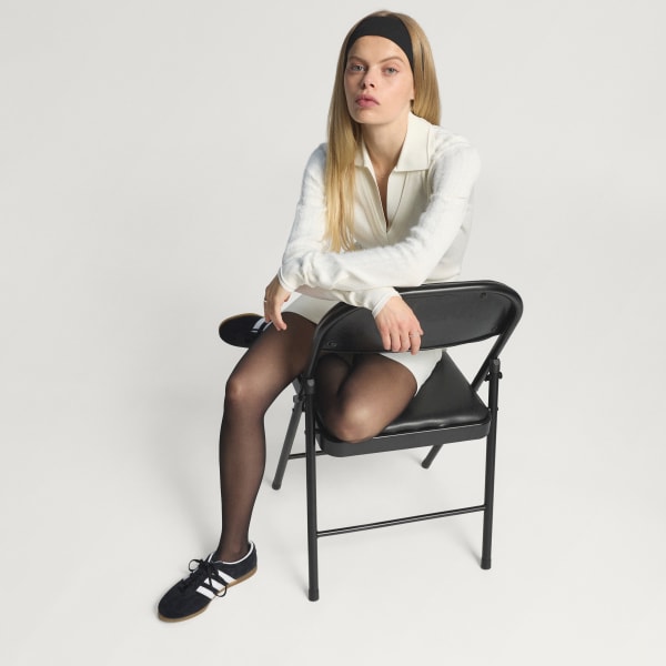 Blanc Robe col manches longues