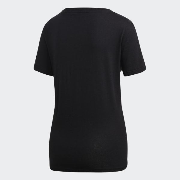Schwarz Essentials Linear T-Shirt FRU56