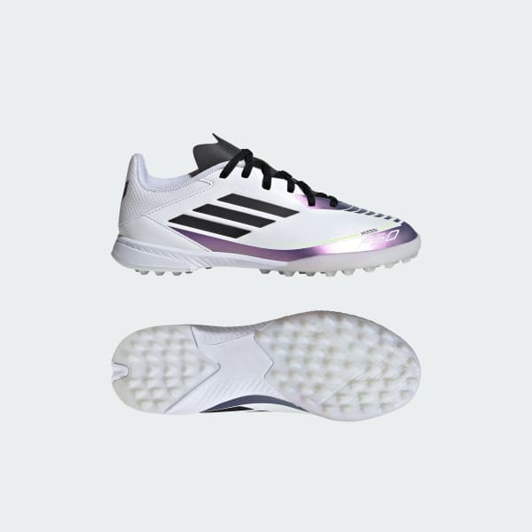 สีขาว รองเท้าฟุตบอล Messi F50 League Turf สำหรับเด็ก