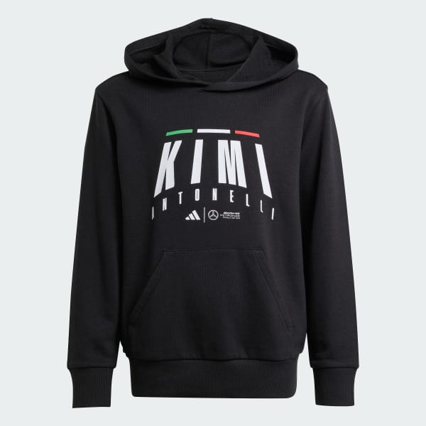 Black Mercedes - AMG Petronas Formula One Team Kimi Antonelli Hood Kids