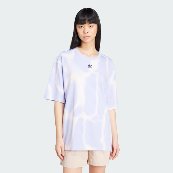 Roxo Camiseta Dye Allover Print