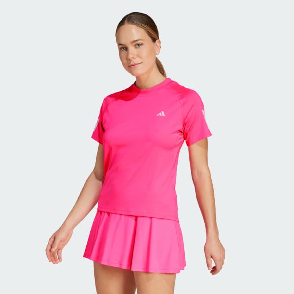 Pink Club 3-Stripes Tennis Climacool Tee
