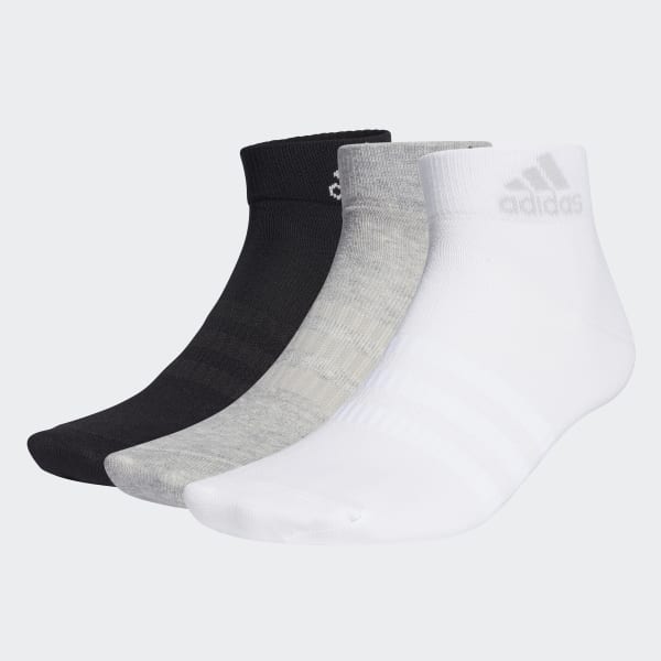 adidas Ankle Socks 3 Pairs - Grey | adidas UK