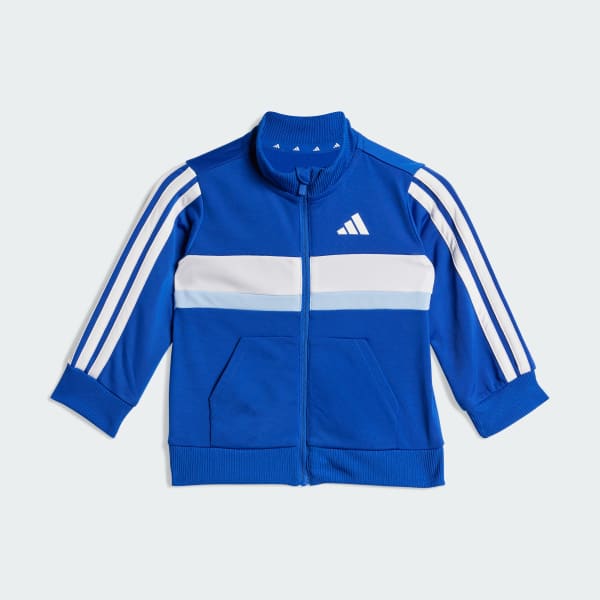 Azul Conjunto Deportivo Seasonal Essentials Tiberio 3 Franjas Tricot Kids