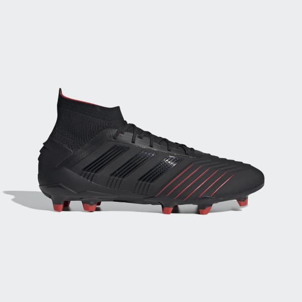 predator boots black and red