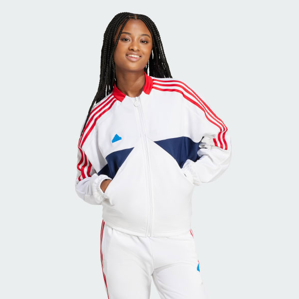 adidas Tiro Cut 3-Stripes Track Jacket - White | Free Shipping