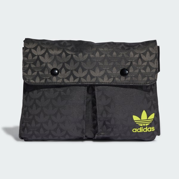 Negro Minirriñonera Trefoil Monogram Jacquard