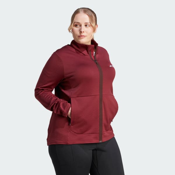 adidas Terrex Multi Light Fleece Full-Zip Jacket (Plus Size) - Burgundy |  Women\'s Hiking | adidas US