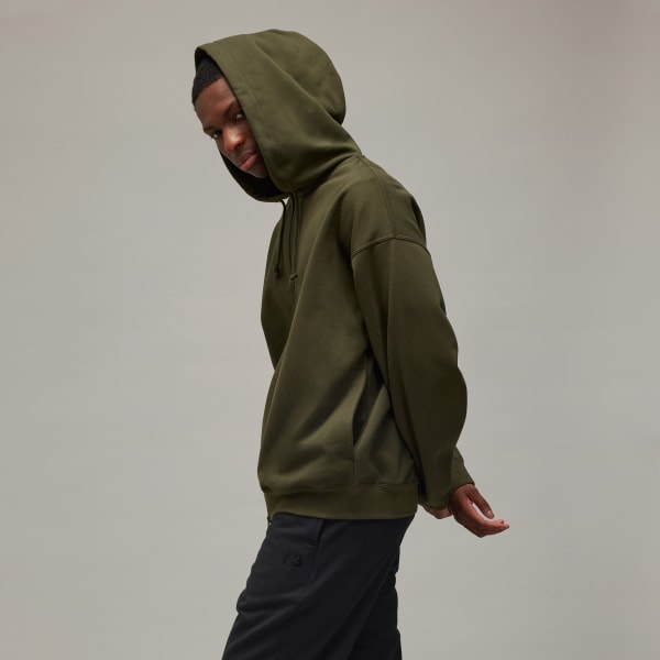 アディダス Y-3 BRUSHED TERRY ZIP HOODIE - グリーン