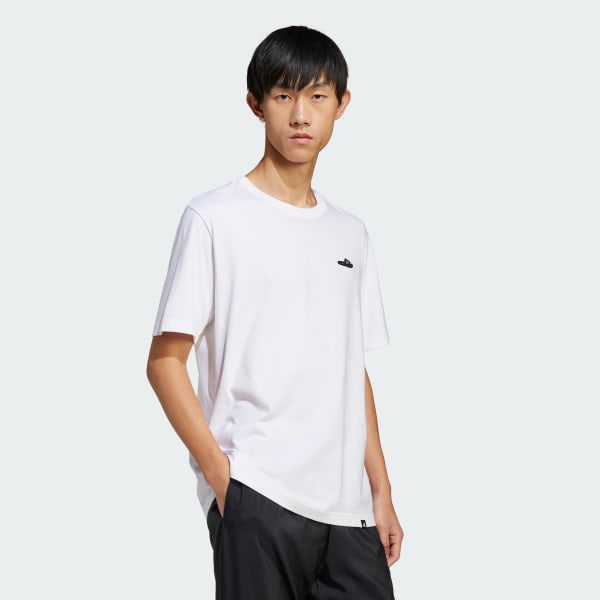 Blanco Polera Lounge Slide Estampada