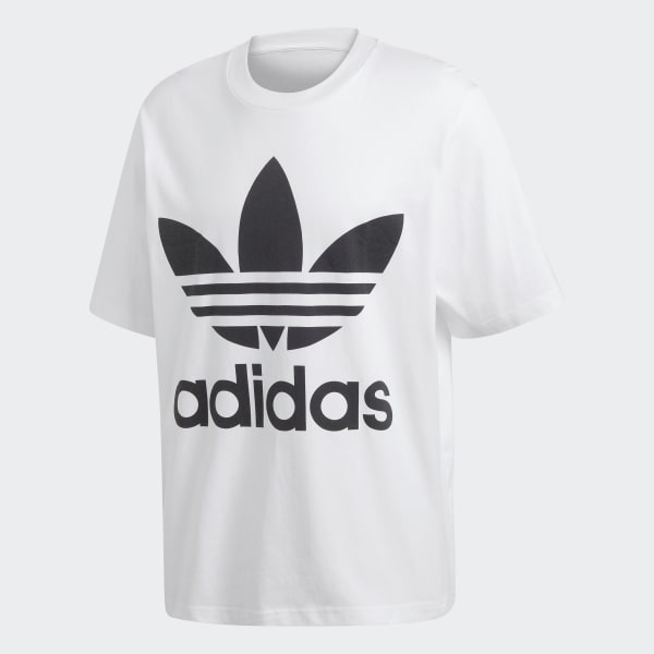 Adidas Trefoil Oversize Tisort Beyaz Adidas Turkey