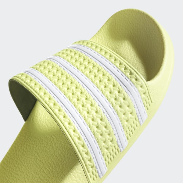 Adidas neon yellow slides hot sale