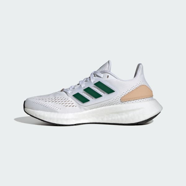 Adidas kids' pureboost go grade school shoes  white/green discount