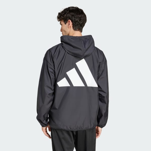 Negro Corta Viento Essentials Big Logo Tejido