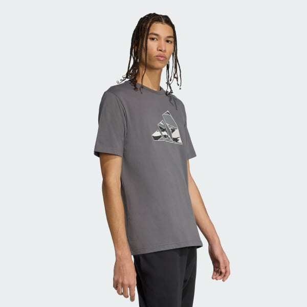 Gris T-shirt graphique logo camo