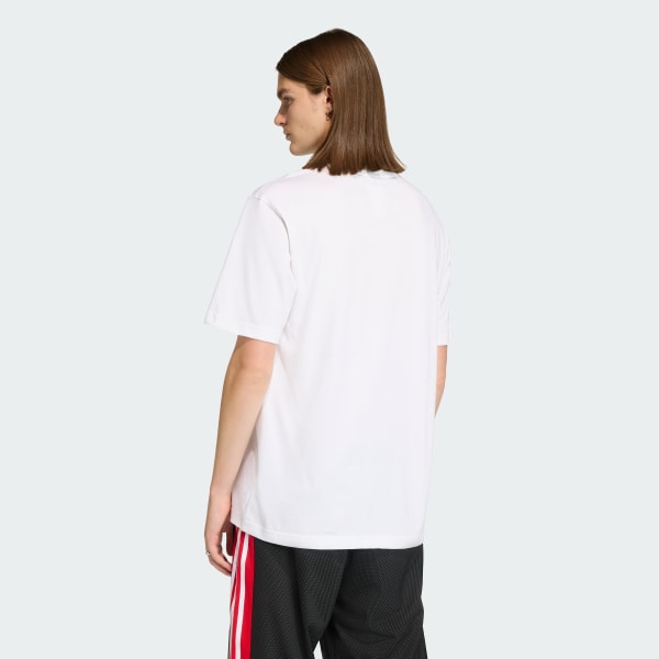 Blanc T-shirt série Trèfle Roses