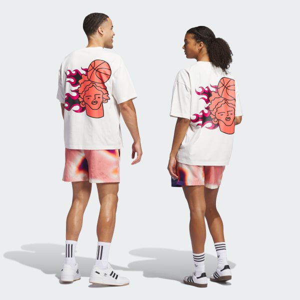 ホワイト Hoop York City 半袖Tシャツ（ジェンダーニュートラル）