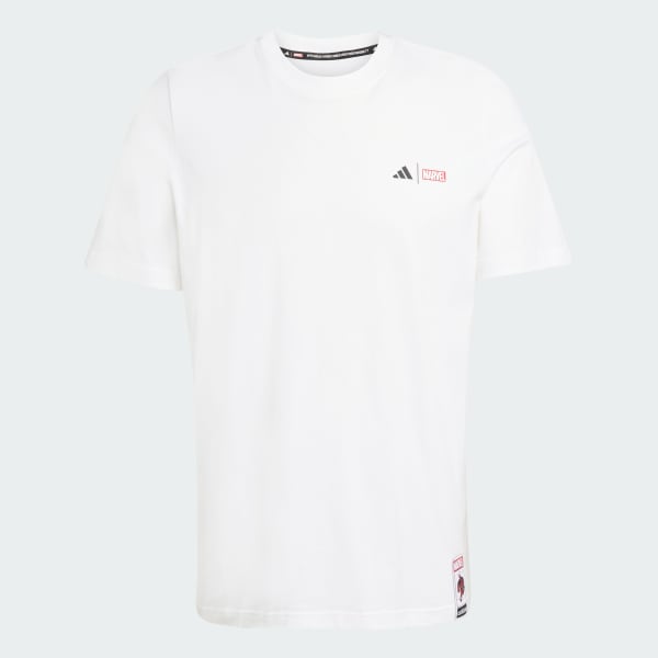 biela Tričko adidas so spidermanom a logom © Marvel