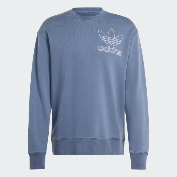Adidas originals outline central logo sweatshirt in nav hotsell