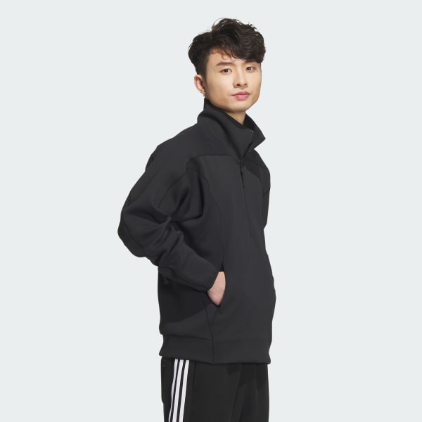 ブラック テック プレミアム レギュラーフィット 1/2ジップ スウェットシャツ