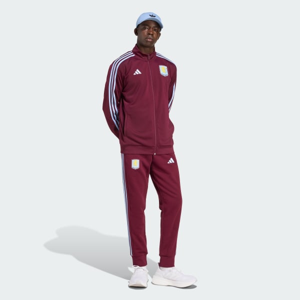 Aston Villa トラックジャケットホワイト/バーガンディ adidas Aston Villa FC DNA Track Top - Burgundy | Free