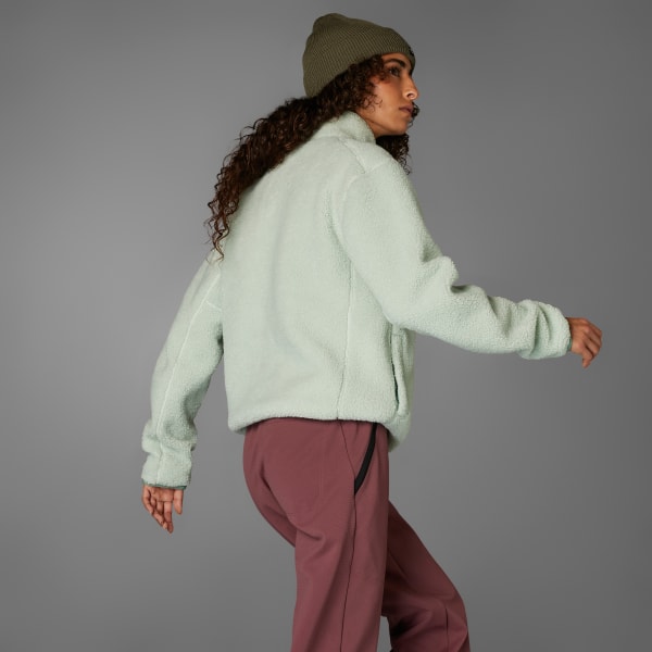 Groen Terrex Xploric High Pile Fleece Pullover Sweatshirt