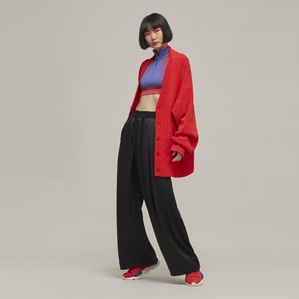 Noir Pantalon jambes larges Y-3 Tech Silk
