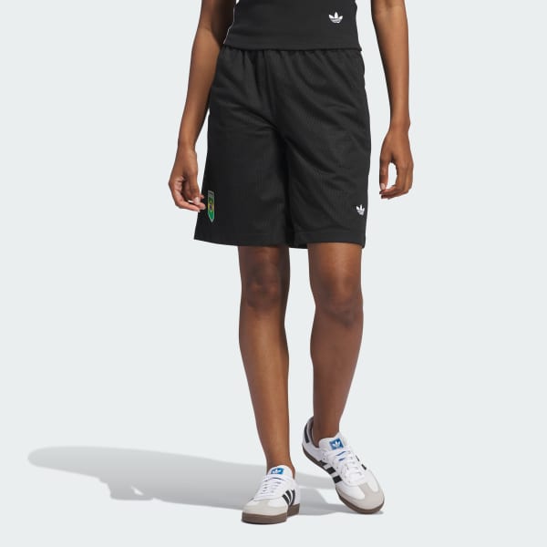 สีดำ กางเกงสเกตบอร์ดขาสั้น Brasil