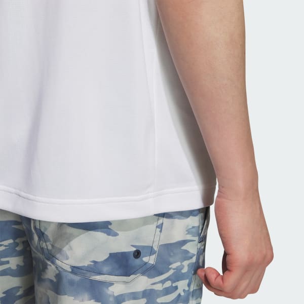 adidas HEAT.RDY Back Graphic Mock Neck Short Sleeve Tee