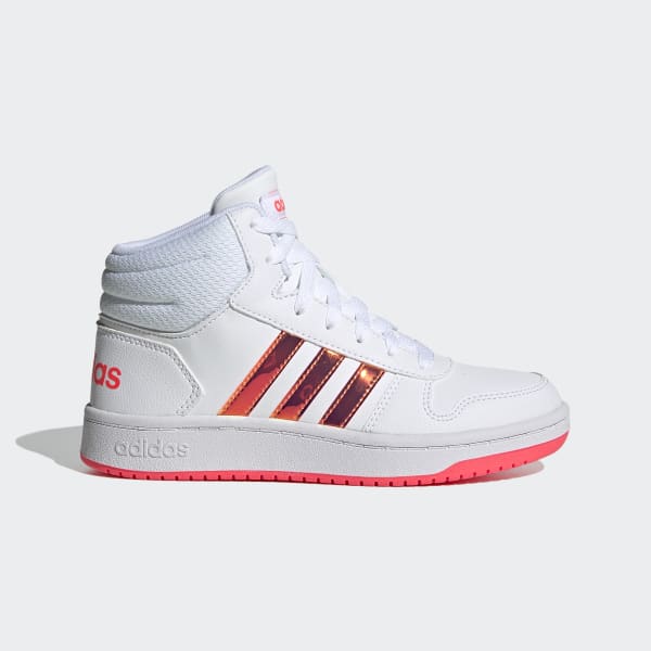 adidas Hoops 2.0 Mid Shoes - White 
