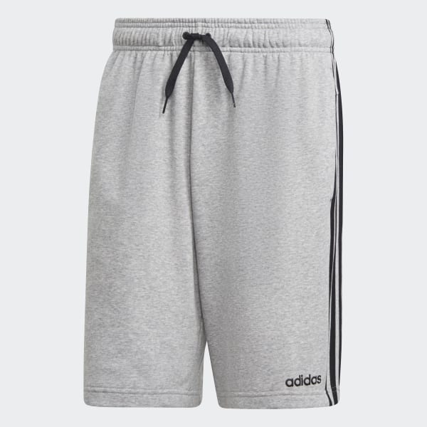 adidas 3 stripe shorts grey