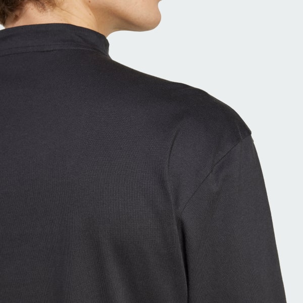 Noir Maillot zippé manches longues adiClub
