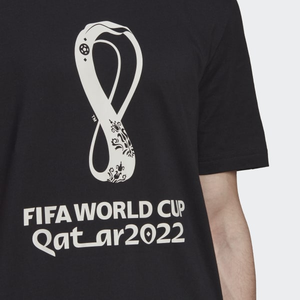 Negro Playera Estampada Copa Mundial de la FIFA 2022™ TK911