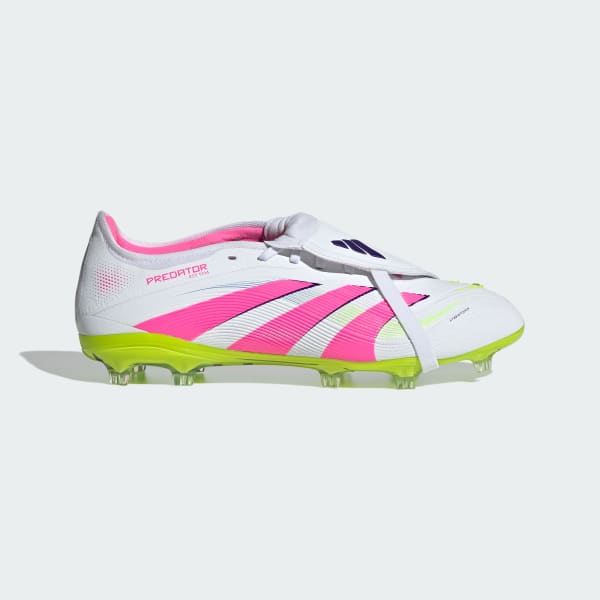 White Predator Pro Fold-Over Tongue Firm Ground Boots