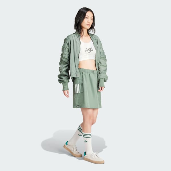 Green Short Cargo Skirt