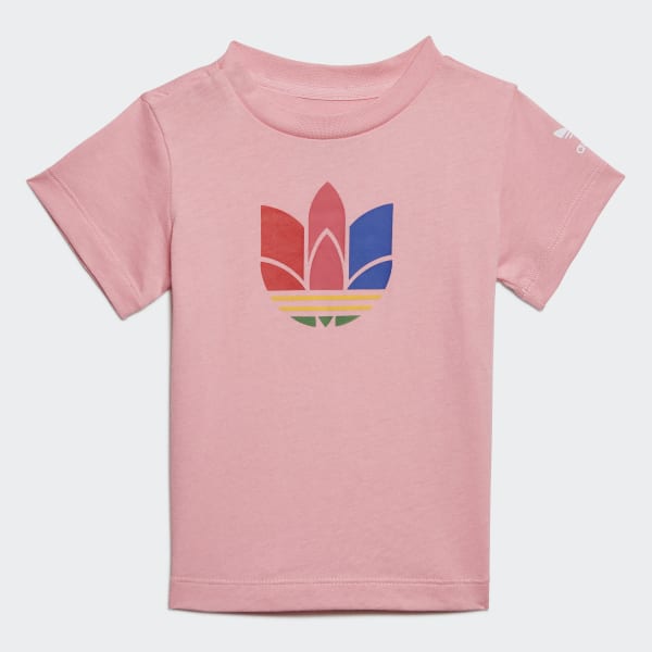 Rosa Remera  Adicolor Trifolio 3D (UNISEX)