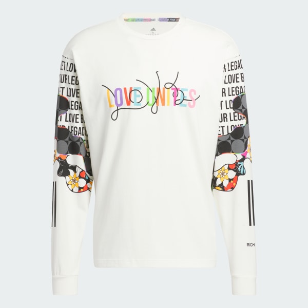 Branco Camiseta Estampada Manga Longa Pride (Unissex)