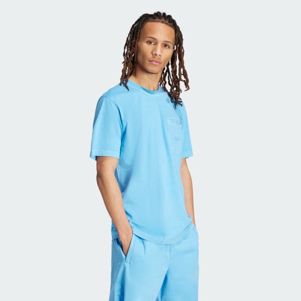 Azul Camiseta Trefoil Essentials + Dye Pocket