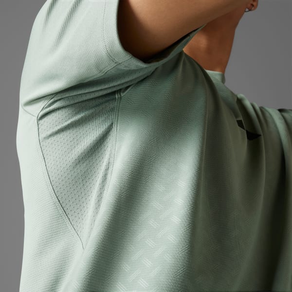 สีเขียว เสื้อยืด PrimeLift 3-Stripes