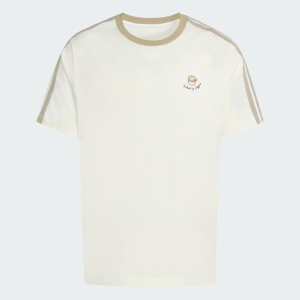 สีขาว เสื้อยืดพิมพ์ลาย LUX COFFEE CAFE CUP