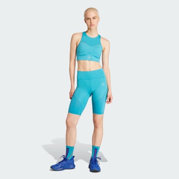 Turquoise adidas by Stella McCartney TruePurpose Training Crop Top