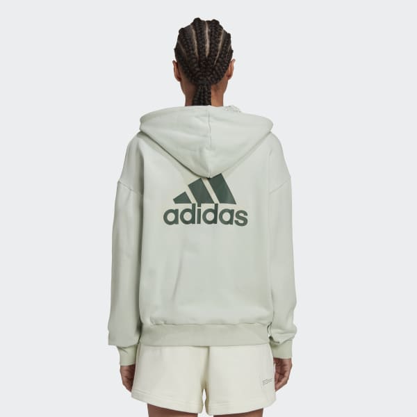 Gronn Essentials Multi-Colored Logo Full-Zip Loose Fit Hettegenser SX119