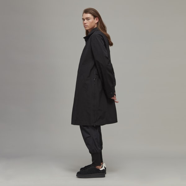 Svart Y-3 Classic Dorico Nylon Car Coat ZF231