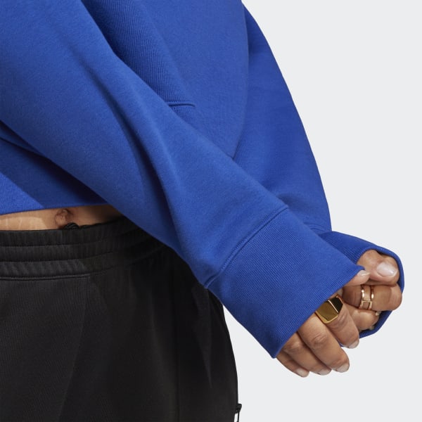 Women\'s | Size) Crew Adicolor US - | Sweatshirt Lifestyle Blue adidas (Plus adidas Essentials