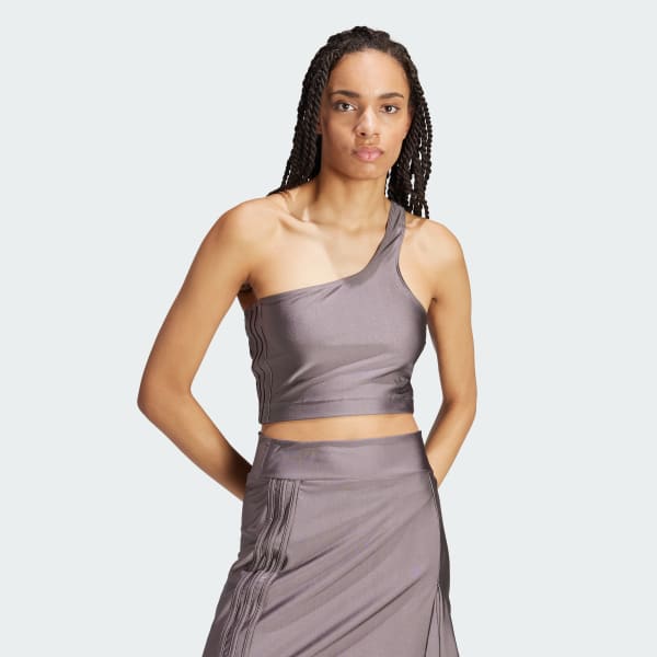 Marrone Top Fashion Cut-Out Spandex Crop